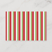 Candy Canes red green Dinner Place Card Plaatskaartje (Achterkant)