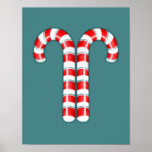 Candy Canes red Poster (Voorkant)