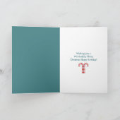 Candy Canes rode Kerst Verjaardag Kaart (Binnen)