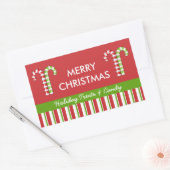 Candy Canes rood groen Snoep Gift Jar Label (Envelop)