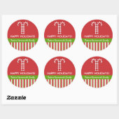 Candy Canes rood groen Voedselpot Label (Vel)