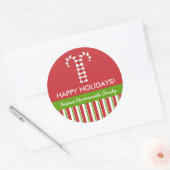 Candy Canes rood groen Voedselpot Label (Envelop)