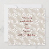 Candy Canes Snowflakes Corporate Christmas Party Kaart (Achterkant)