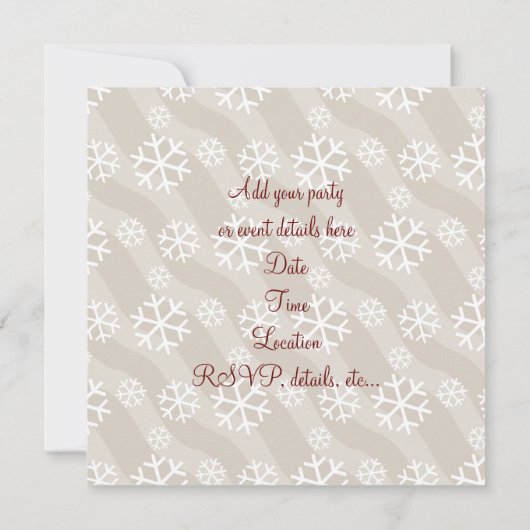 Candy Canes Snowflakes Corporate Christmas Party Kaart (Achterkant)