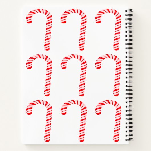 Candy Canes Spiraal Notebook Notitieboek (Achterkant)