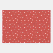 Candy Canes Stippen en Sneeuwvlokken Rode Kerst Inpakpapier Vel (Voorkant 2)