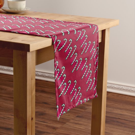 Candy Canes Table Runner Lange Tafelloper (Voorbeeld)