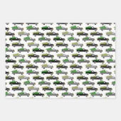 Candy Canes Trucks Xmas Holiday Inpakpapier Vel (Voorkant 3)