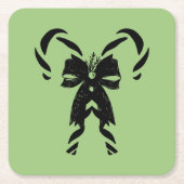 Candy Canes with Pine Needles & Bow Kartonnen Onderzetters (Voorkant)