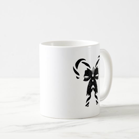 Candy Canes with Pine Needles & Bow Koffiemok (Voorkant rechts)