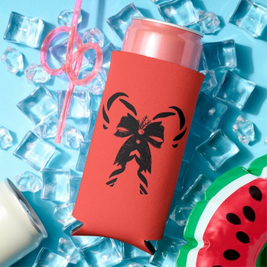 Candy Canes with Pine Needles & Bow Seltzer Blikjeskoeler (Insitu Zomer)