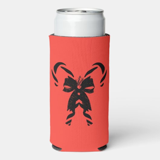 Candy Canes with Pine Needles & Bow Seltzer Blikjeskoeler (Seltzer Achterkant)