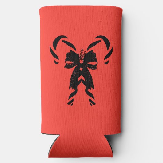 Candy Canes with Pine Needles & Bow Seltzer Blikjeskoeler (Achterkant)