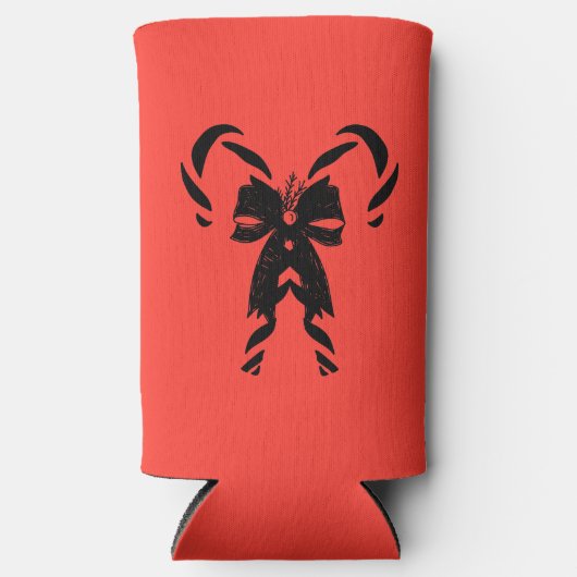 Candy Canes with Pine Needles & Bow Seltzer Blikjeskoeler (Voorkant)