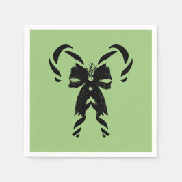 Candy Canes with Pine Needles & Bow Servet