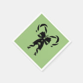 Candy Canes with Pine Needles & Bow Servet (Hoek)