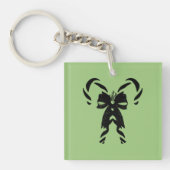 Candy Canes with Pine Needles & Bow Sleutelhanger (Voorkant)