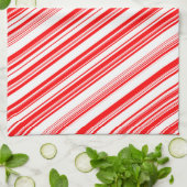Candy Canes Xmas Rood Wit Vakantie 4Lyn Theedoek (Gevouwen)