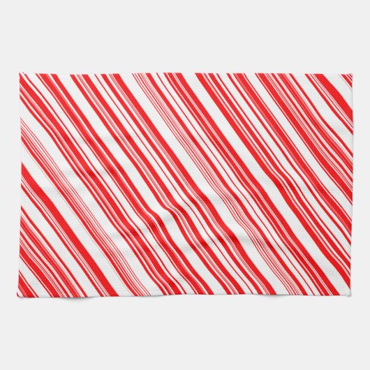 Candy Canes Xmas Rood Wit Vakantie 4Lyn Theedoek (Horizontaal)