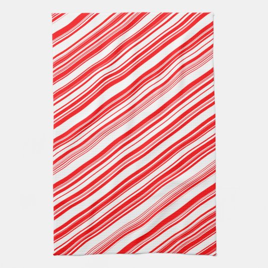 Candy Canes Xmas Rood Wit Vakantie 4Lyn Theedoek (Verticaal)