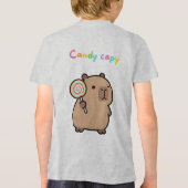 Candy Capybara – Mooie Lollypop Kinder T-shirt (Achterkant)