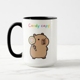 Candy Capybara – Mooie Lollypop Kinder T-shirt Mok