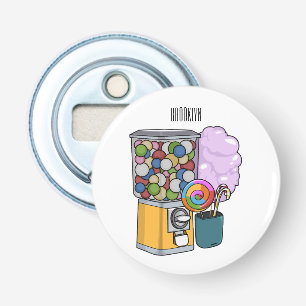 Candy cartoon illustratie button flesopener