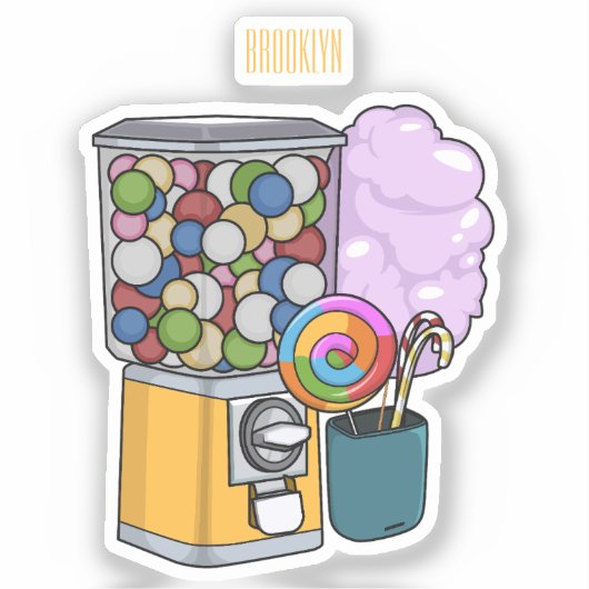 Candy cartoon illustratie sticker (Voorkant)