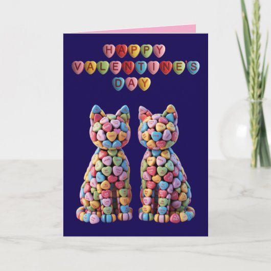 Candy Cats Valentijnsdag Kaart (Voorkant)