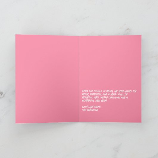 Candy Chaos Funny Cat Retro Christmas Photo Feestdagen Kaart (Binnen)