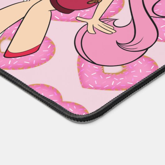Candy Chibi with Heart-Shaped Dounts Desk Mat (Hoek)