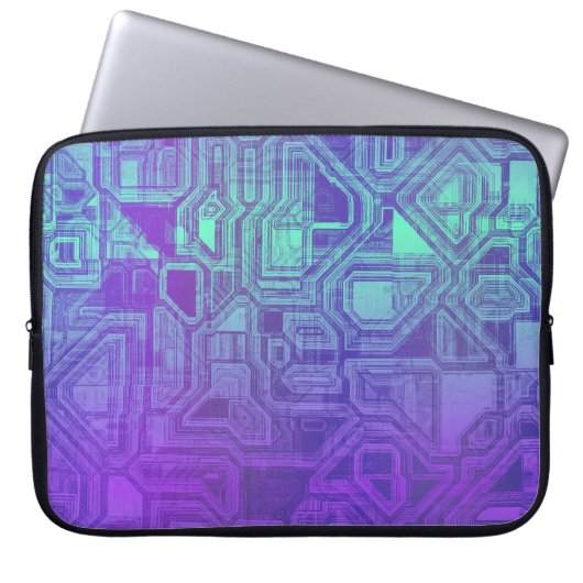 candy circuits - berry blue : electronics Bag Laptop Sleeve (Voorkant)
