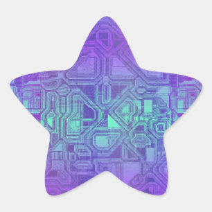 candy circuits - berry blue : ster sticker