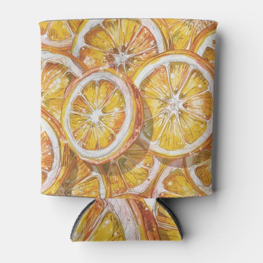 Candy Citrus Swirl – Fun Retro Citrus Candy Blikjeskoeler (Voorkant)