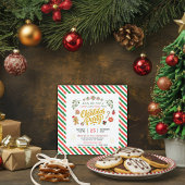 Candy Coated Sugar Plum Christmas Party Invitation Kaart