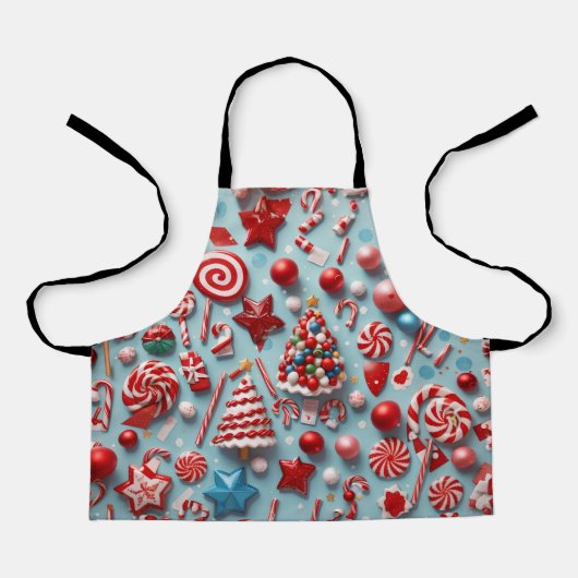 Candy & Cookie Kerstbakplezier Schort (Voorkant)