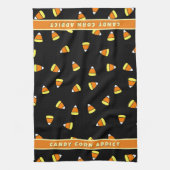 Candy Corn Addict Black Halloween Keuken Handdoek (Verticaal)