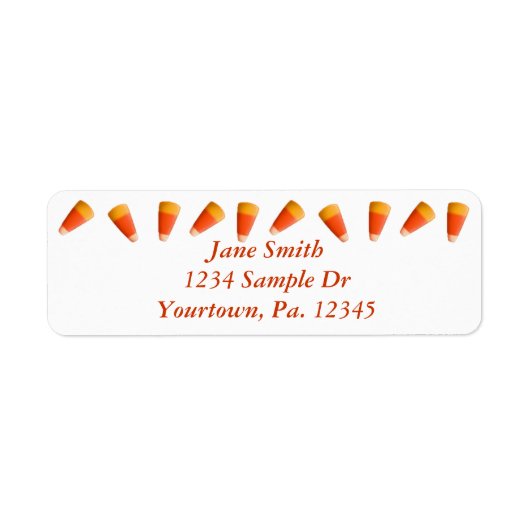 Candy Corn-adreslabel Etiket (Voorkant)