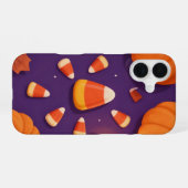 Candy Corn and Pumpkins Halloween Case iPhone 16 Hoesje (Achterkant horizontaal)