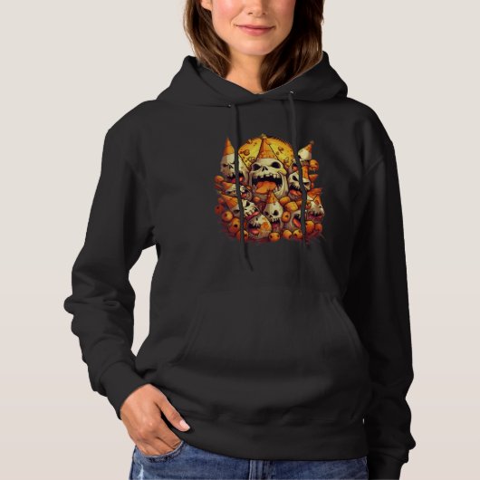 Candy Corn Apocalypse Creepy and Unique Halloween Hoodie (Voorkant)