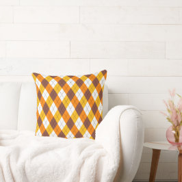 Candy Corn Argyle Thanksgiving Herfst Plaid Kussen