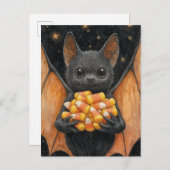 Candy Corn Bat Briefkaart (Voorkant / Achterkant)