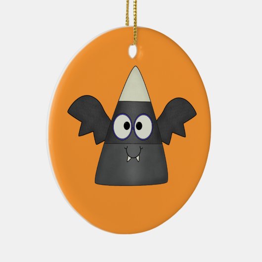 Candy Corn Bat Keramisch Ornament (Rechts)