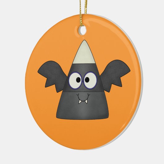 Candy Corn Bat Keramisch Ornament (Links)