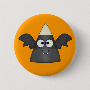 Candy Corn Bat Ronde Button 5,7 Cm