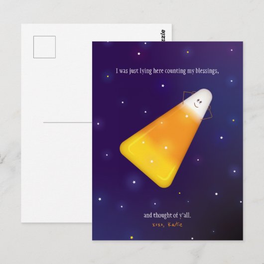 Candy Corn Briefkaart (Voorkant / Achterkant)