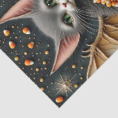 Candy Corn Cat Bat Decoupage Tissuepapier (Detail)