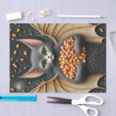 Candy Corn Cat Bat Decoupage Tissuepapier (Craft)