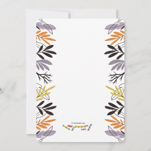 Candy Corn Character Halloween Party Uitnodiging (Achterkant)