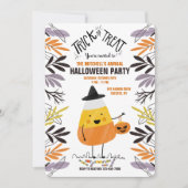 Candy Corn Character Halloween Party Uitnodiging (Voorkant)